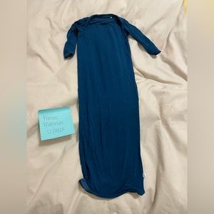 Posh Peanut Sailor Blue Zipper Gown 0-3M
